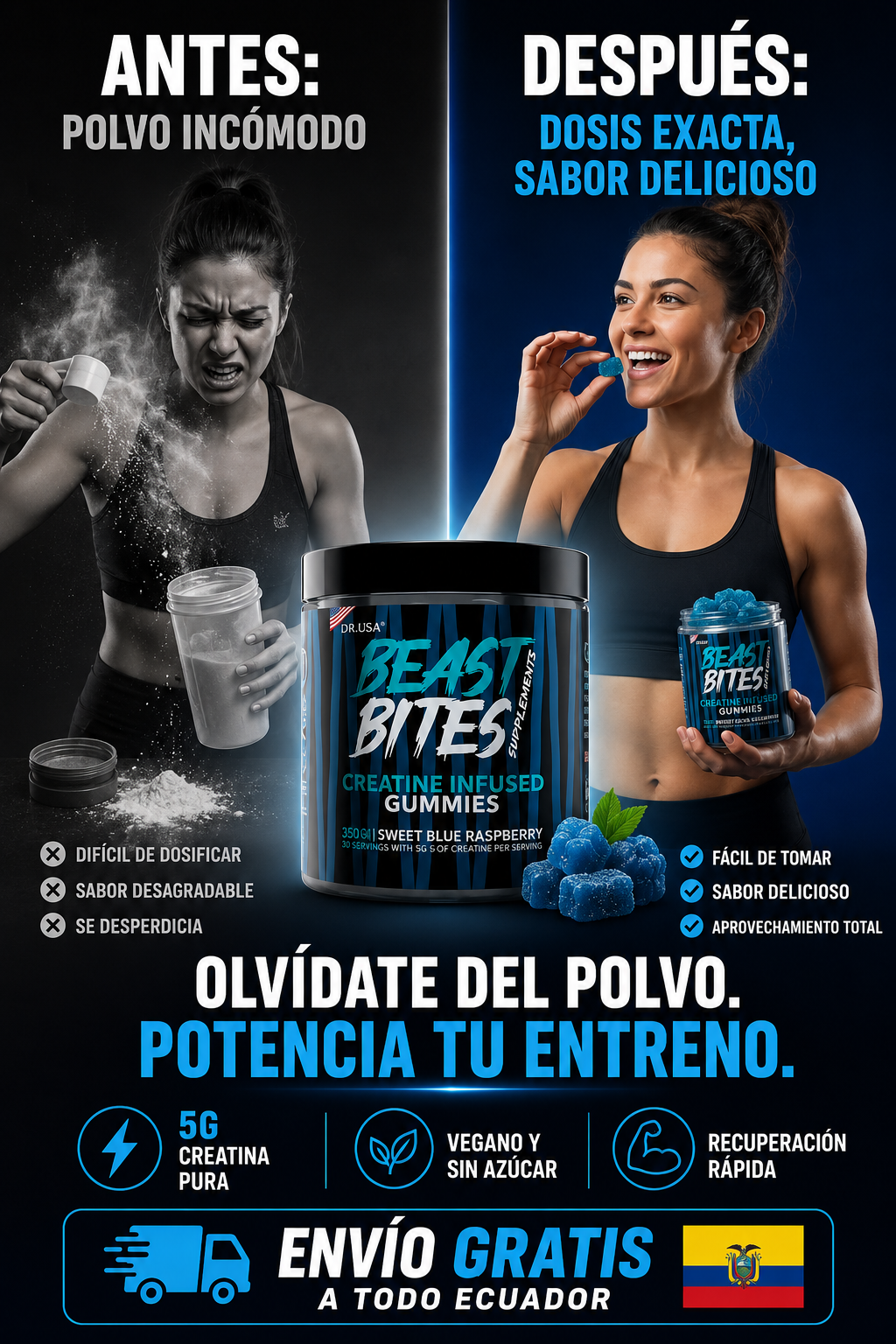 💪 Beast Bites — Creatina en cada gomita